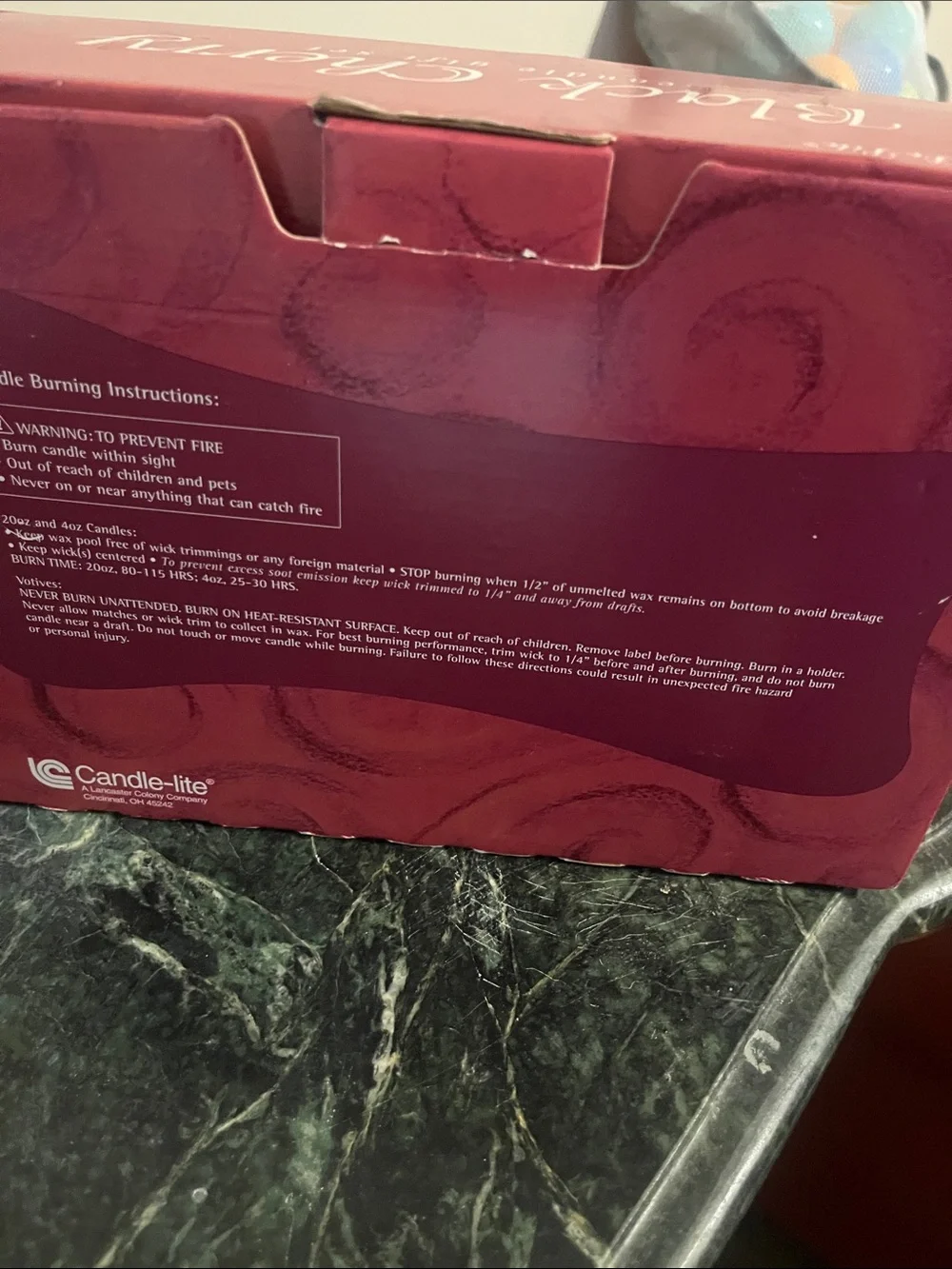 Black Cherry Candle Gift Set - Red
